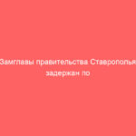 Замглавы правительства Ставрополья задержан по подозрению в получении взятки