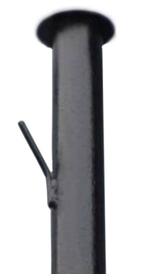 Столб для забора d-40мм 2,3м черный грунт